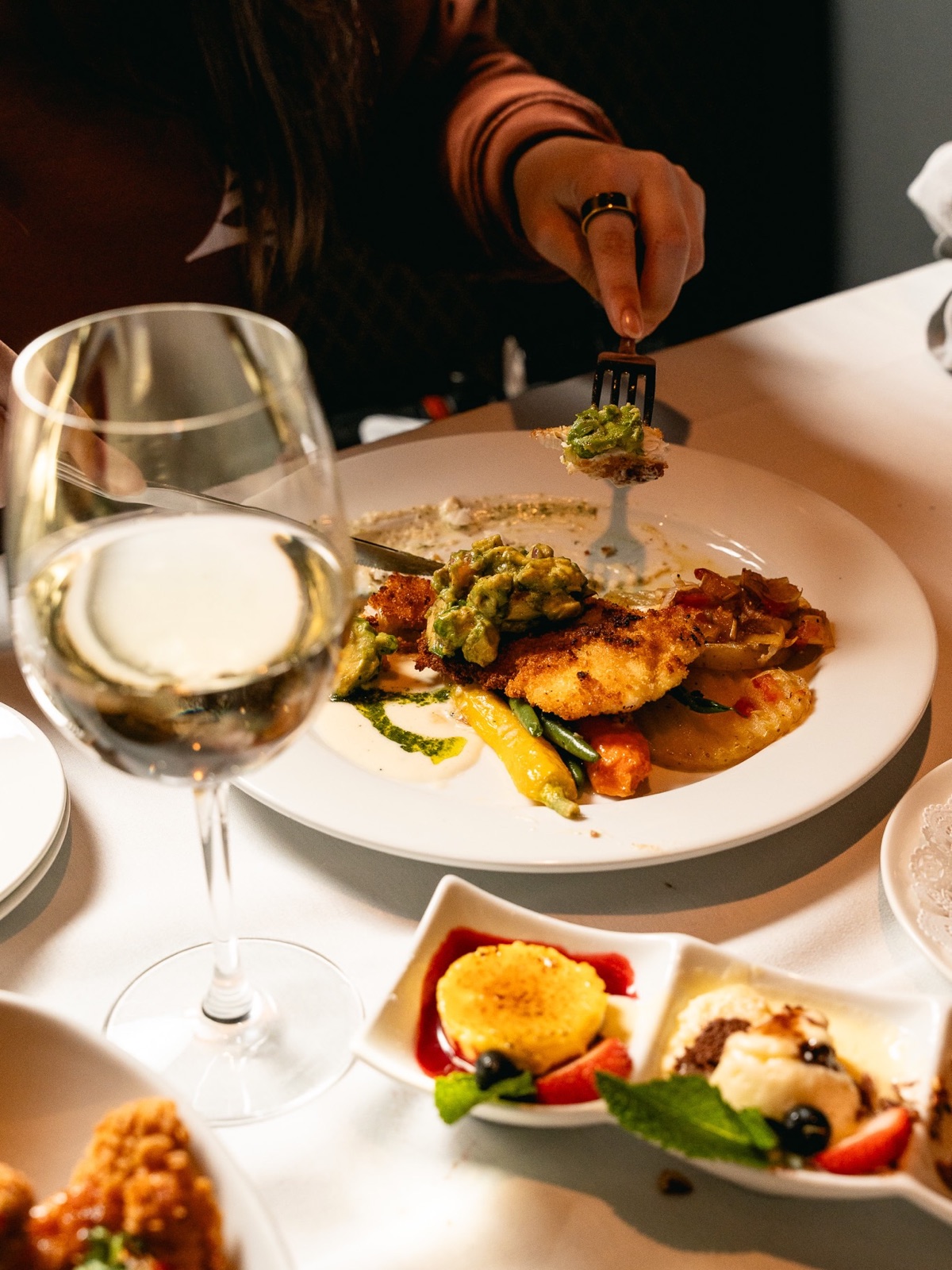 A plated course from Frederick's Bistro catering